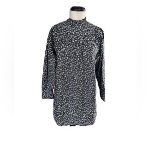 Zara Floral Mini Dress Size XS Long Sleeve Puff Smocking Ditsy Cottagecore Boho